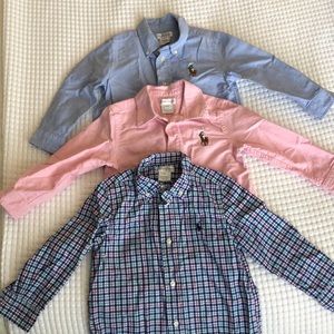 Ralph Lauren Button Long Sleeves Shirts (3 pcs.)